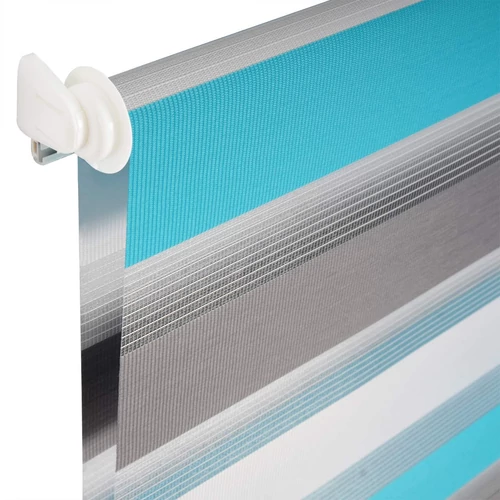 Woltu 45×150 cm sávos roló, dupla róló, zebra roló, 3 színű, fúrás nélkül