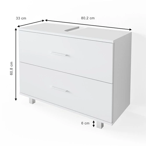 Vicco Ilias mosdószekrény, 80 cm, fehér