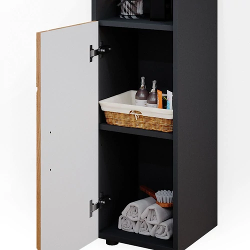 Vicco Irma midi szekrény, 95 cm, antracit-tölgy