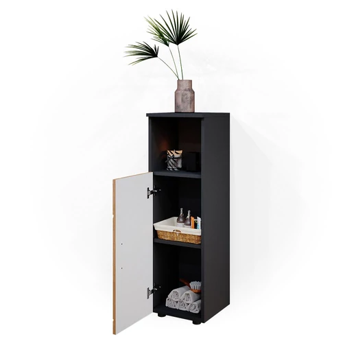 Vicco Irma midi szekrény, 95 cm, antracit-tölgy
