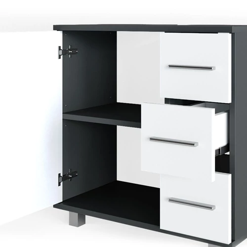 Vicco Ilias mosdószekrény, 60 cm, antracit-fehér