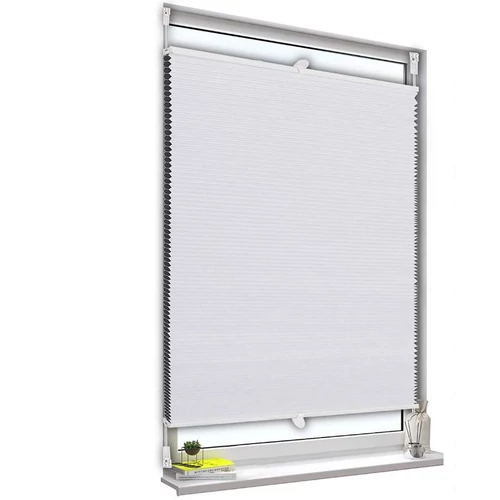 Woltu 65×130 cm harmónika roló, dupla pliszé, méhsejt pliszé fúrás nélkül, fehér
