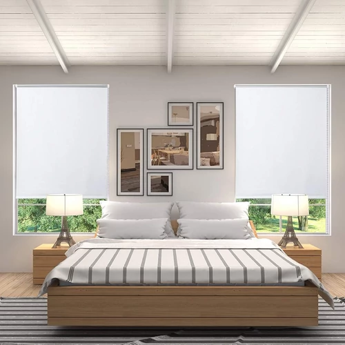 Woltu 60×160 cm hőszigetelő roló, fúrás nélkül, fehér, fehér hátoldallal