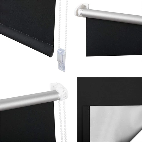 Woltu 120×210 cm hőszigetelő roló, fúrás nélkül, fekete