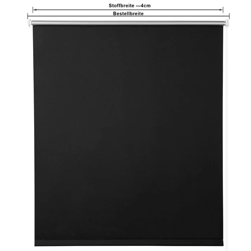 Woltu 110×160 cm hőszigetelő roló, fúrás nélkül, fekete