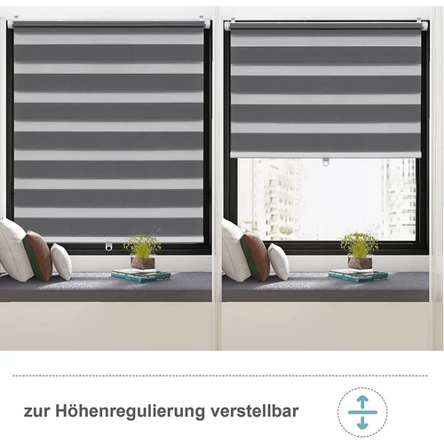 Woltu 70x150 cm rugós sávos roló, fúrás nélkül, vezeték nélkül, sötétszürke