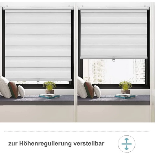 Woltu 90x120 cm rugós sávos roló, fúrás nélkül, vezeték nélkül, fehér