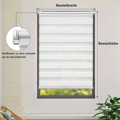 Woltu 75x120 cm rugós sávos roló, fúrás nélkül, vezeték nélkül, fehér