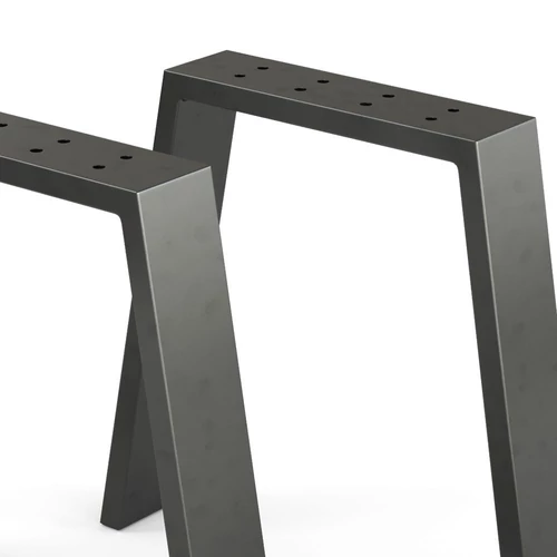 Vicco Loft acél asztallábak, padlábak, 2 db, U alakú, fekete, 42 cm