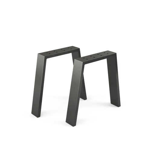 Vicco Loft acél asztallábak, padlábak, 2 db, U alakú, fekete, 42 cm