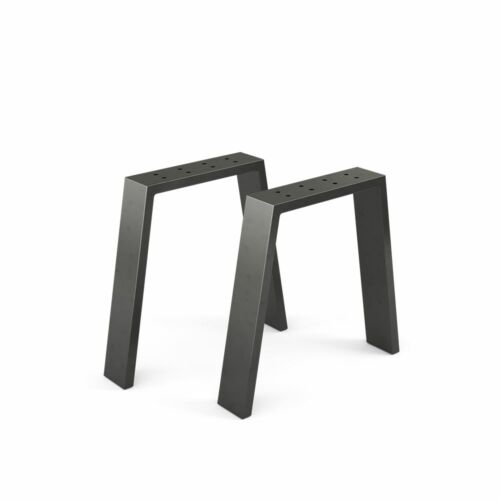 Vicco Loft acél asztallábak, padlábak, 2 db, U alakú, fekete, 42 cm