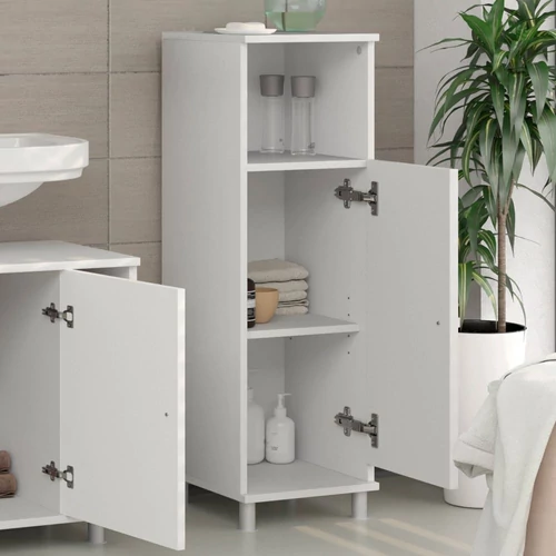 Vicco Fynn midi szekrény, fehér, 95 cm
