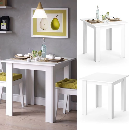 Vicco Karlos étkezőasztal 80 cm, fehér