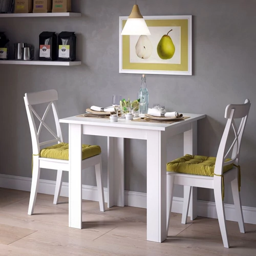 Vicco Karlos étkezőasztal 80 cm, fehér