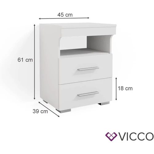 Vicco Evi éjjeliszekrény 45x61 cm, fehér