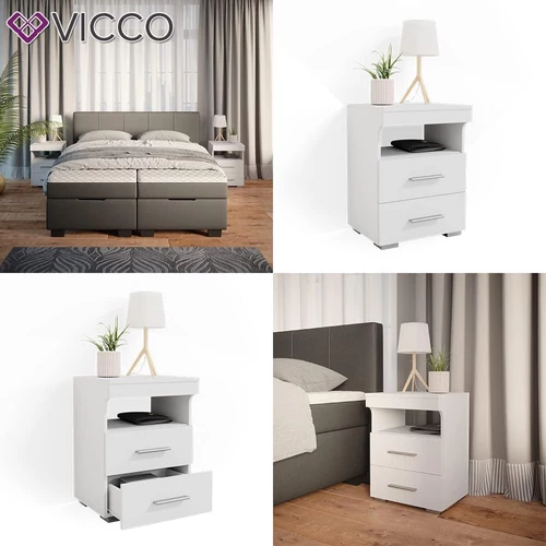 Vicco Evi éjjeliszekrény 45x61 cm, fehér