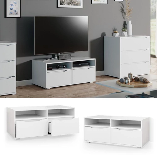 Vicco Ruben TV állvány, 100 cm, fehér