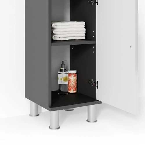 Vicco Fynn midi szekrény, antracit-fehér, 95 cm