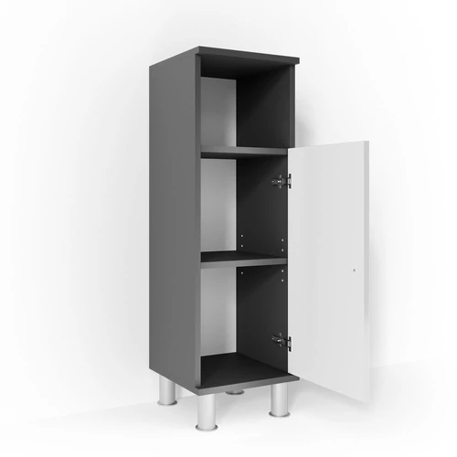 Vicco Fynn midi szekrény, antracit-fehér, 95 cm