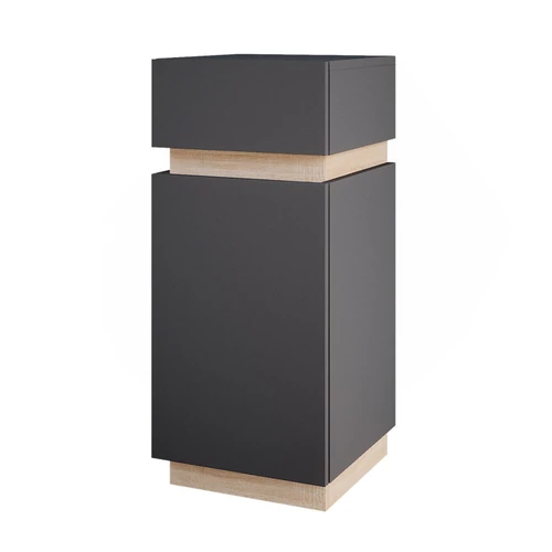 Vicco Gloria midi szekrény, 75,5 cm, antracit-tölgy