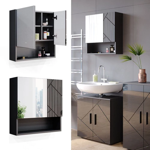 Vicco Irma türkös szekrény, 54x55x16,5 cm, magasfényű antracit