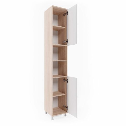 Vicco Fynn magas álló szekrény, sonoma-fehér, 190 cm
