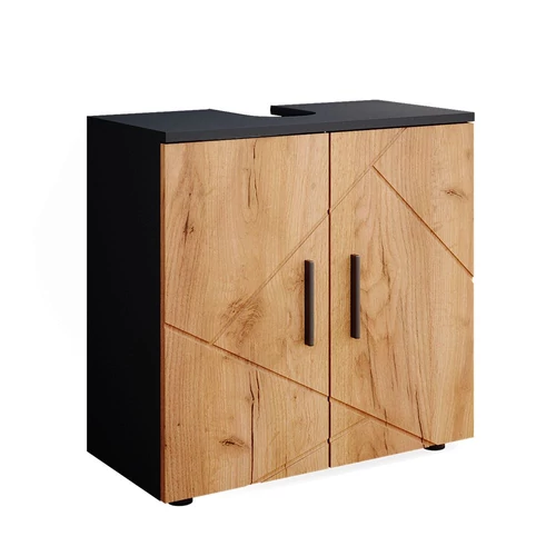 Vicco Irma mosdószekrény, 60 cm, antracit/tölgy