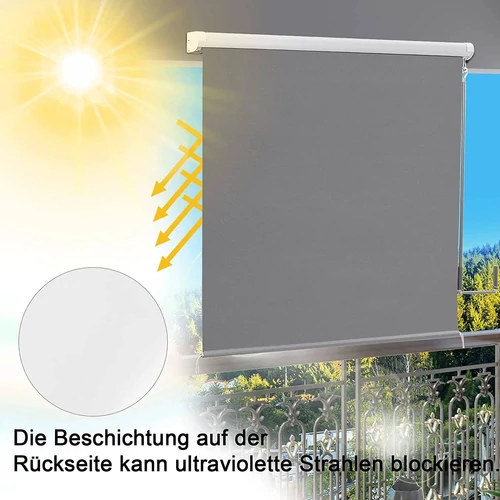 Woltu 100×240 cm kültéri roló hajtókarral, sötétszürke
