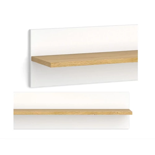 Vitalispa Malia gyerekszoba fali polc, 20x70x18,4 cm, fehér-tölgy