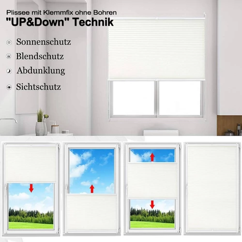 Woltu 70×130 cm feszített pliszé, fúrás nélkül, fehér