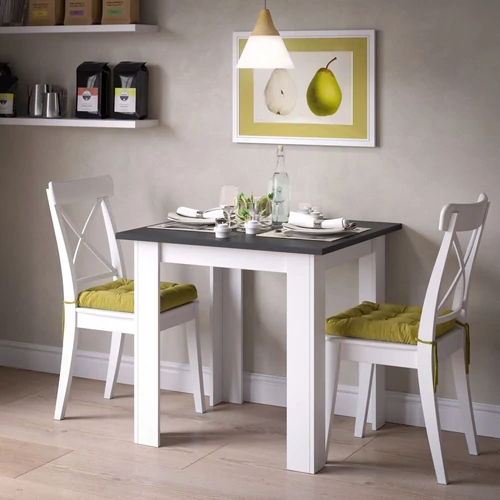 Vicco Karlos étkezőasztal 80 cm, antracit-fehér