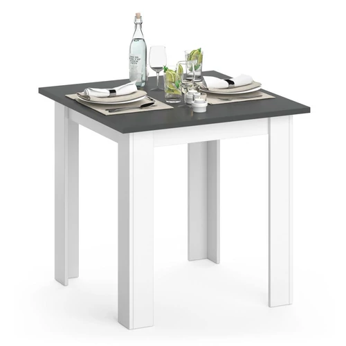 Vicco Karlos étkezőasztal 80 cm, antracit-fehér