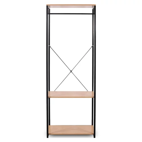 Woltu ruhatartó cipőtartóval, fém és MDF, 60 cm
