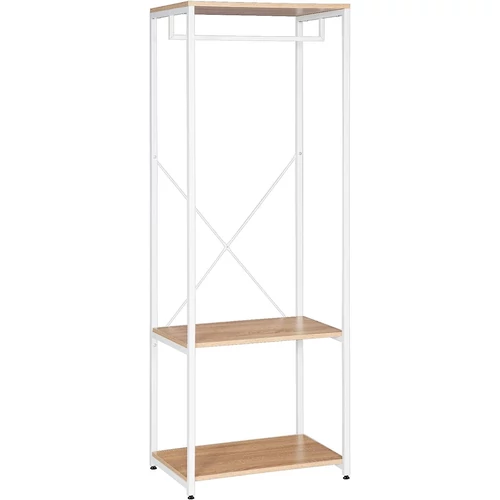 Woltu ruhatartó cipőtartóval, fém és MDF, 60 cm