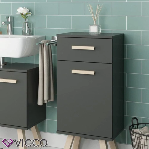 Vicco Hans midi szekrény, 88 cm, antracit