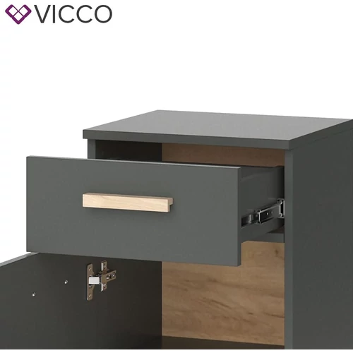 Vicco Hans midi szekrény, 88 cm, antracit