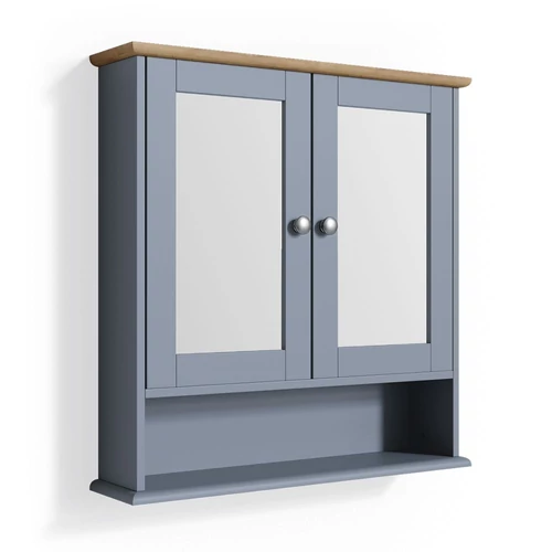 Vicco Bianco tükrös szekrény, 56x58x13 cm szürke/tölgy