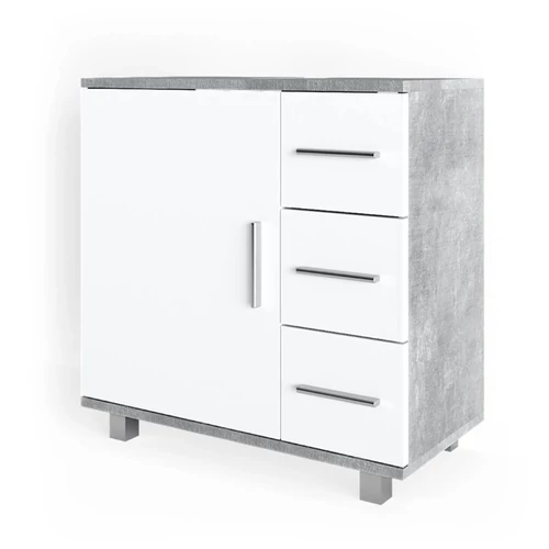Vicco Ilias mosdószekrény, 60 cm, fehér / beton