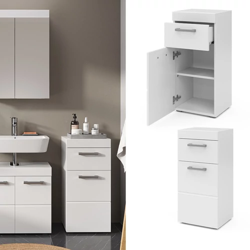 Vicco Luna midi szekrény, 79 cm, fehér