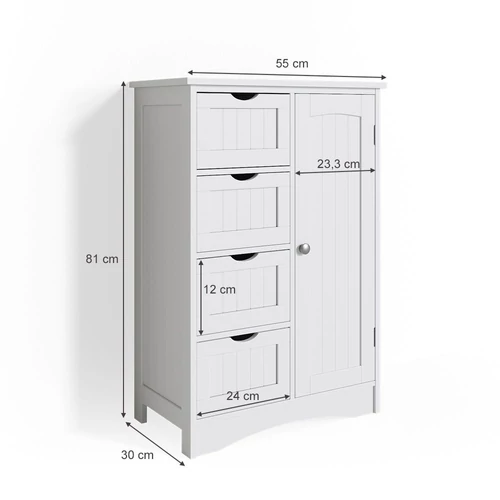 Vicco Bianco fürdőszobai szekrény, fehér, 55 x 81 x 30 cm