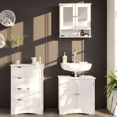 Vicco Bianco fürdőszobai szekrény, fehér, 55 x 81 x 30 cm