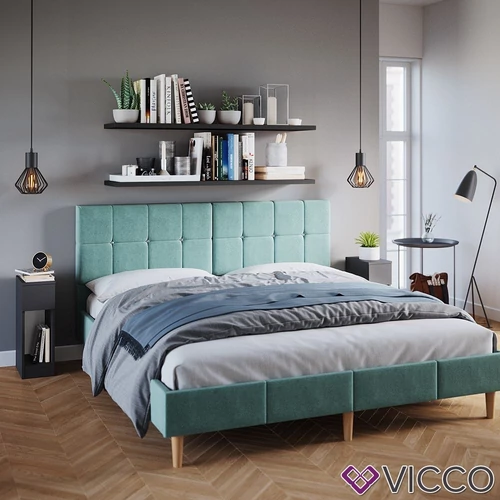 Vicco Enton éjjeliszekrény fiókkal, fekete, 20x60 cm