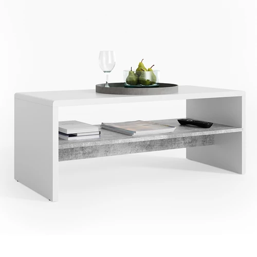 Vicco dohányzóasztal 100 cm, fehér-beton