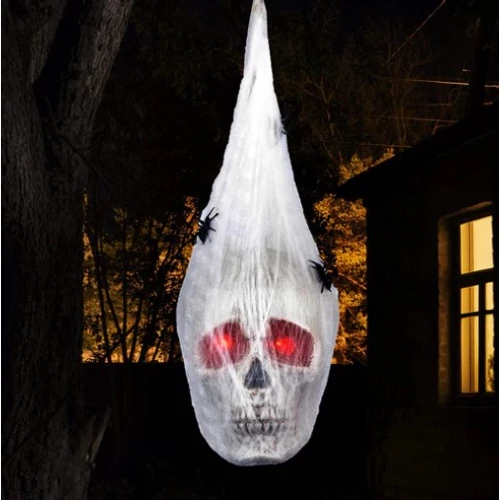 Halloween lógó koponya pókhálóval dekoráció, B.kategória