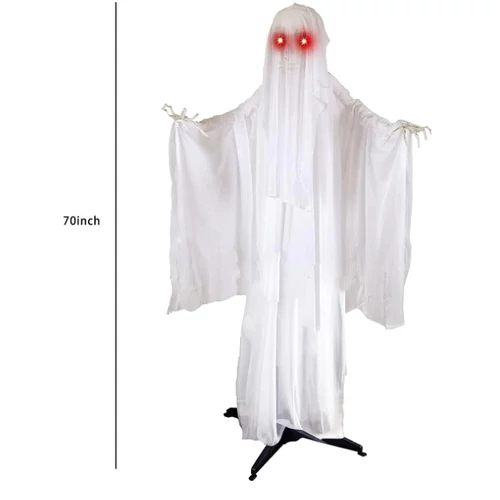 Halloween szellem dekoráció, 170 cm, mozgás, fény és hanghatással