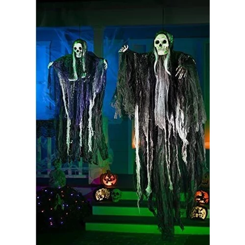 Halloween függő csontváz dekoráció szett, 2 db-os