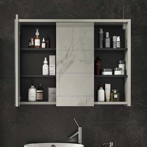 Vicco Viola tükrös szekrény 100x75 cm, szürke/antracit