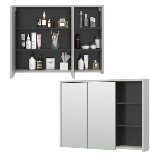 Vicco Viola tükrös szekrény 100x75 cm, szürke/antracit