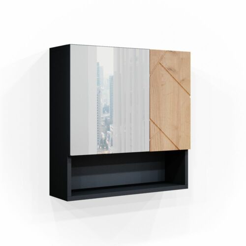 Vicco Irma tükrös szekrény, 54x55x16,5 cm , antracit-tölgy