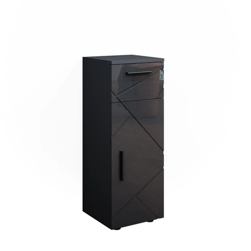 Vicco Irma midi szekrény, 81 cm, magasfényű antracit